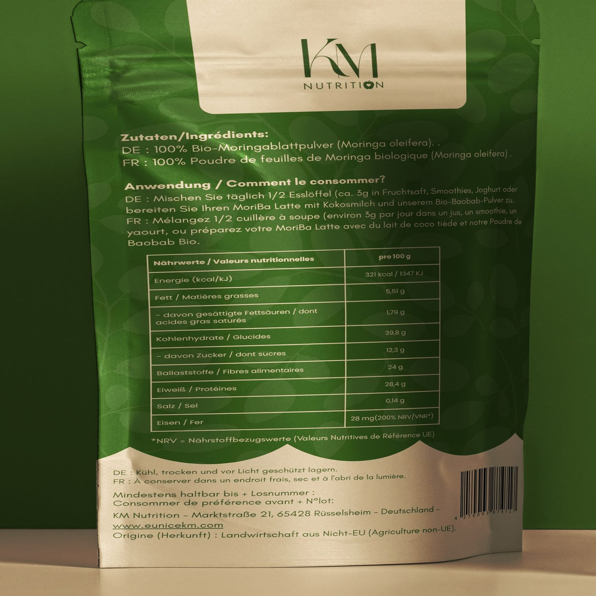 Poudre de Moringa Bio - Valeurs Nutritionnelles, Fer & Protéines Végétales