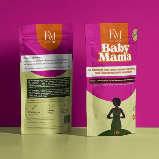 Baby Mama Infusion Fertilité Bio - Packshot Studio Duo Face et Dos