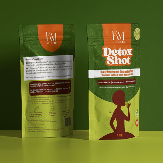 Detox Shot Tisane Bio - Packshot Studio Duo Face et Dos