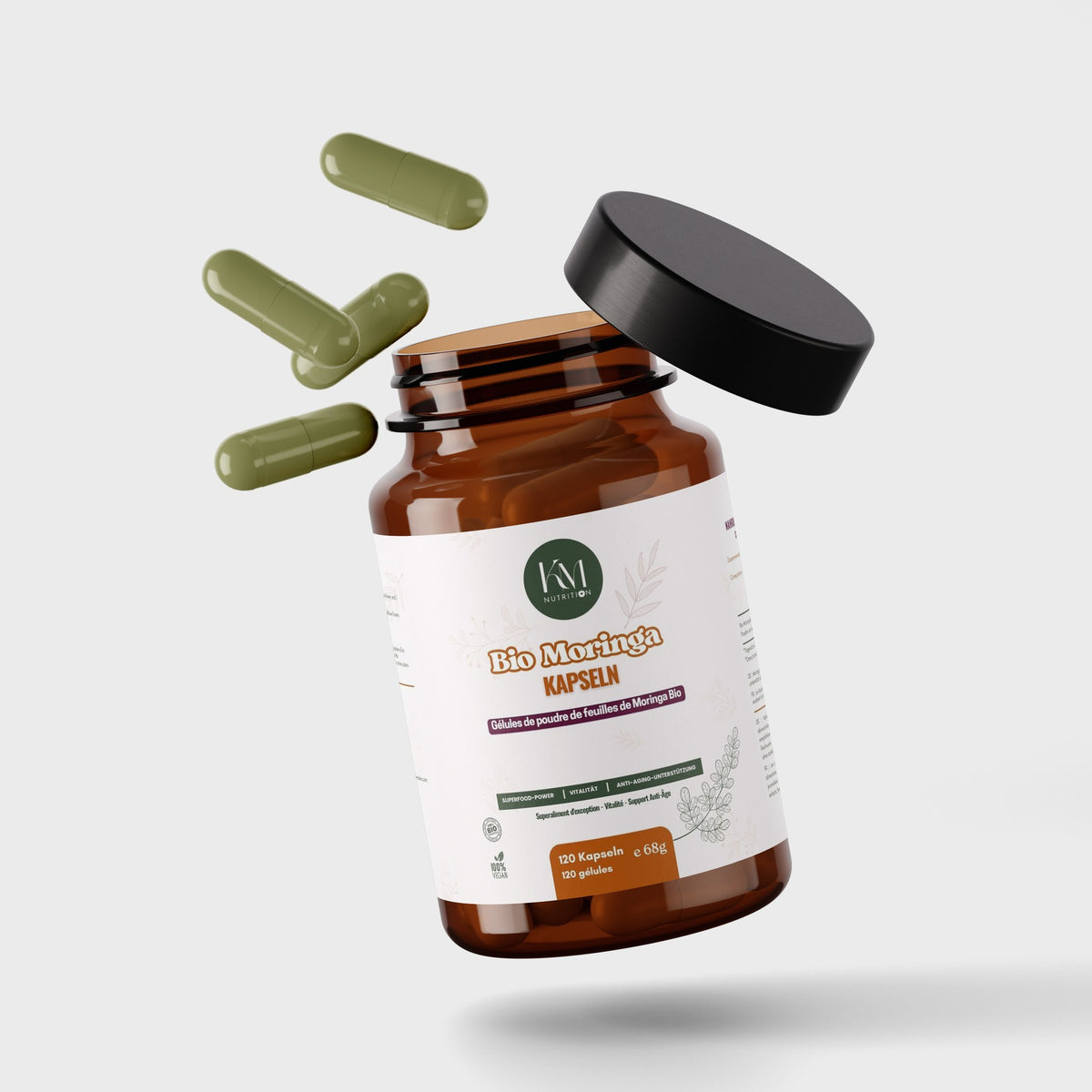 Gélules de Moringa Bio - Gélules Végétales Protectrices Flottantes