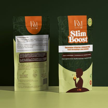 Slim Boost Tisane Thermogénique - Packshot Studio Duo Face et Dos
